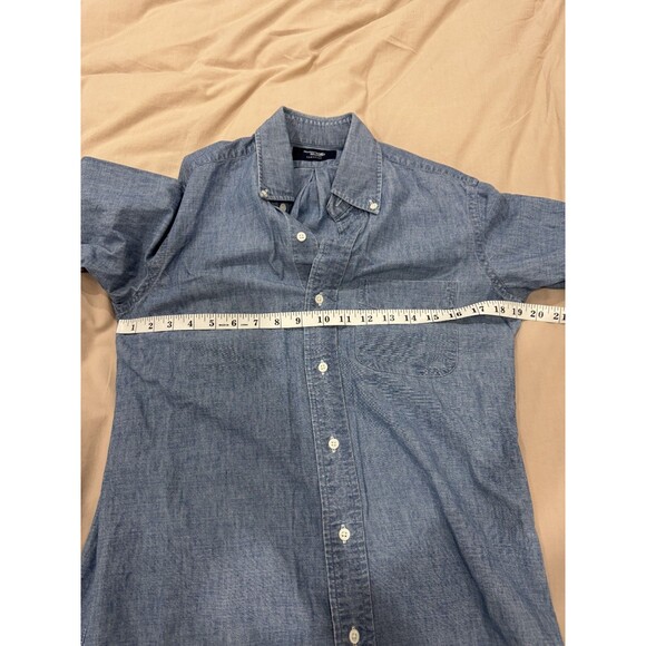 Kamakura Makers Men 38 S Blue Button Down Oxford Chambray Shirt Japan Denim Ivy - Picture 8 of 9